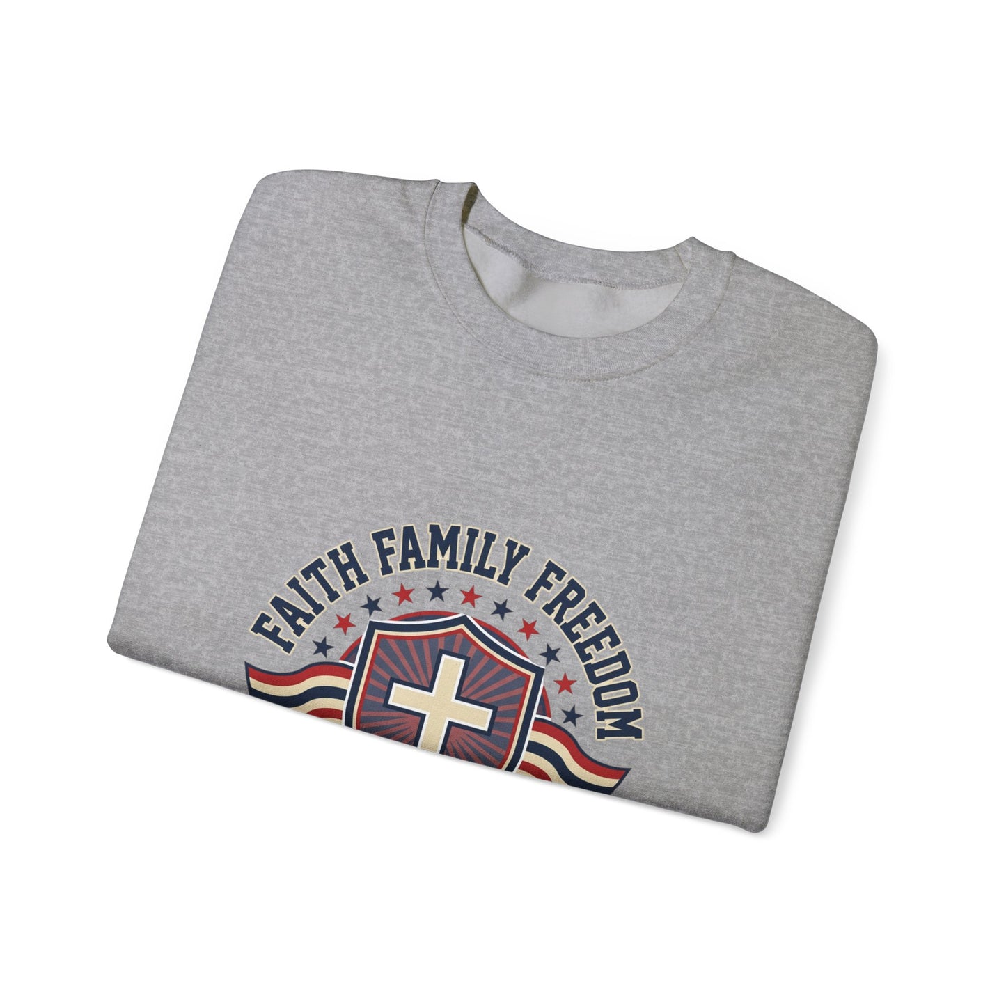 Faith Family Freedom Sweatshirt | Patriotic, Faith-Based, Vintage Americana