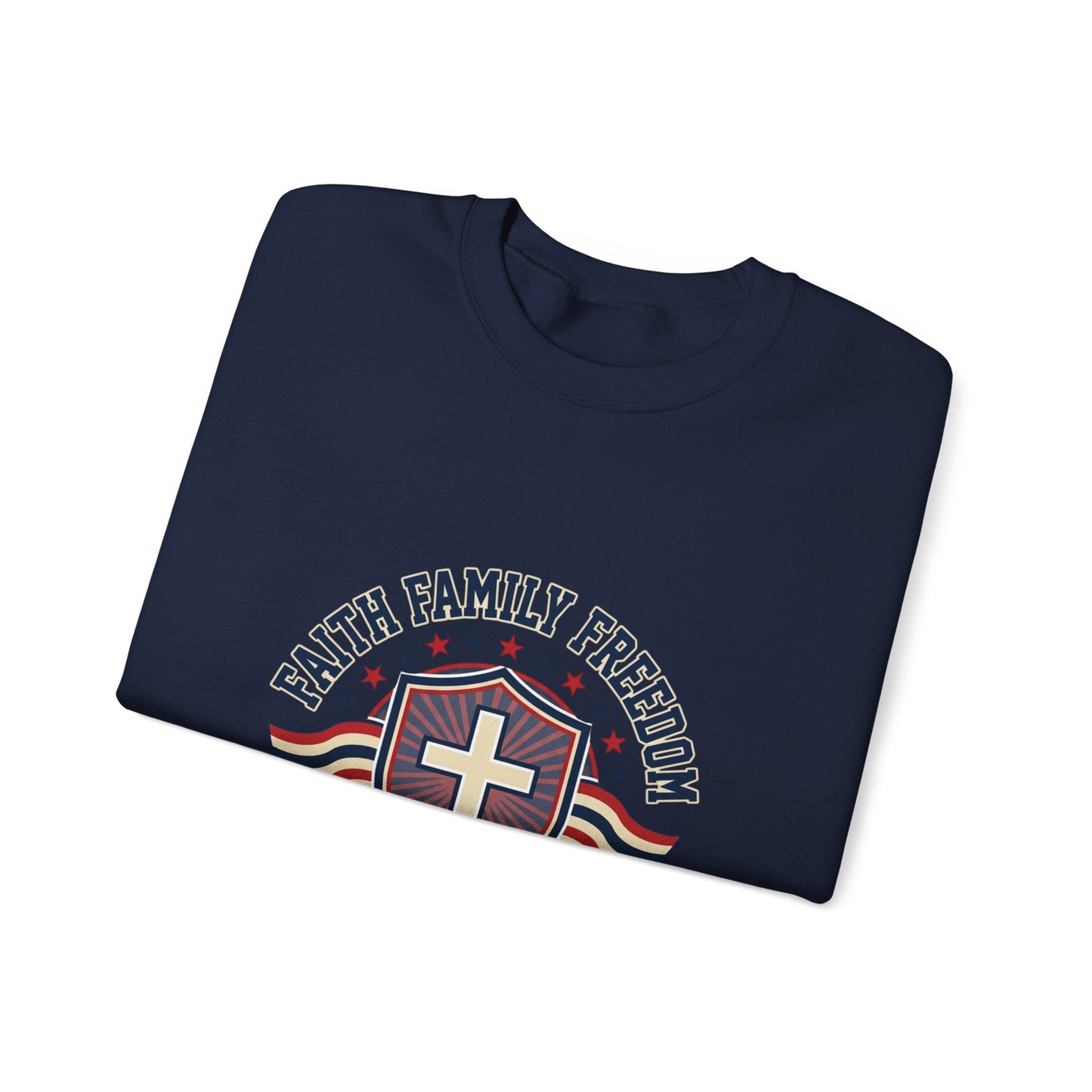 Faith Family Freedom Sweatshirt | Patriotic, Faith-Based, Vintage Americana