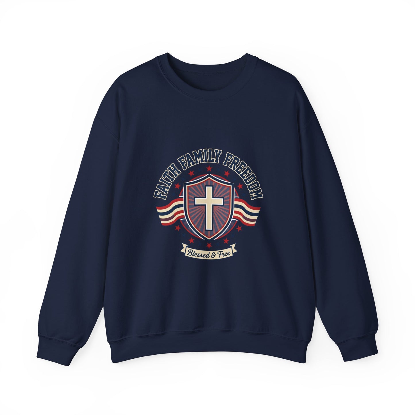 Faith Family Freedom Sweatshirt | Patriotic, Faith-Based, Vintage Americana