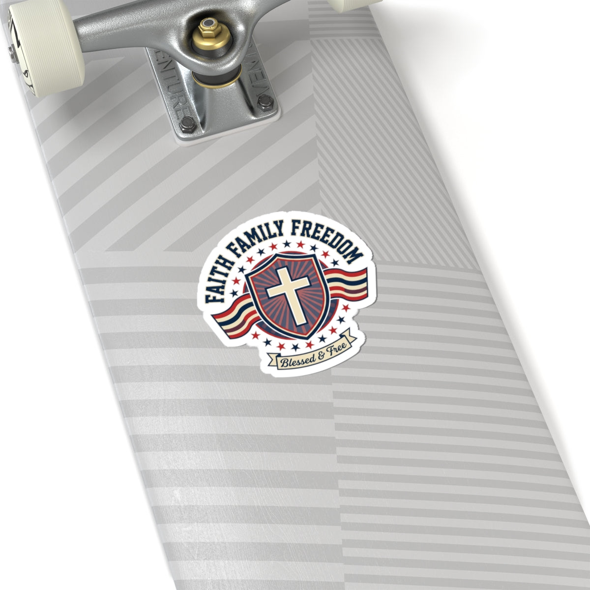 Faith Family Freedom Sticker | Faith-based Patriotic, Vintage Americana